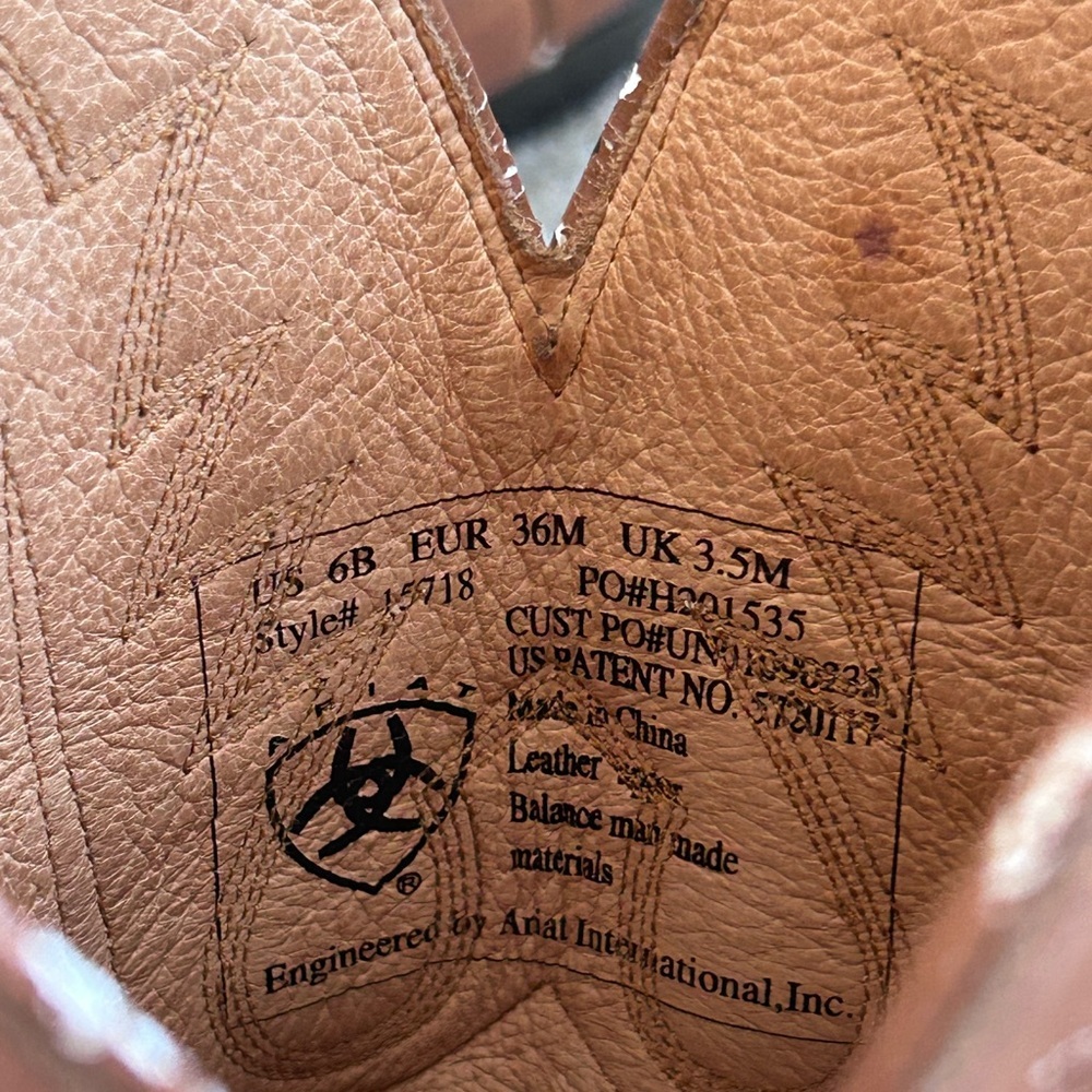 Ariat Women's Heritage X Toe Elastic Wide Calf Western Snip Toe Boot-10040425 - Picture 12 of 12